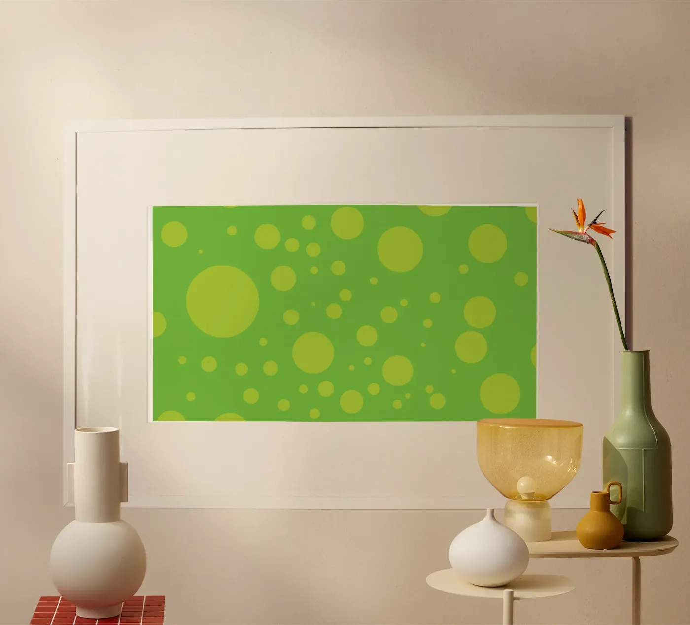 Green Bubble Abstract poster by galihstudio
