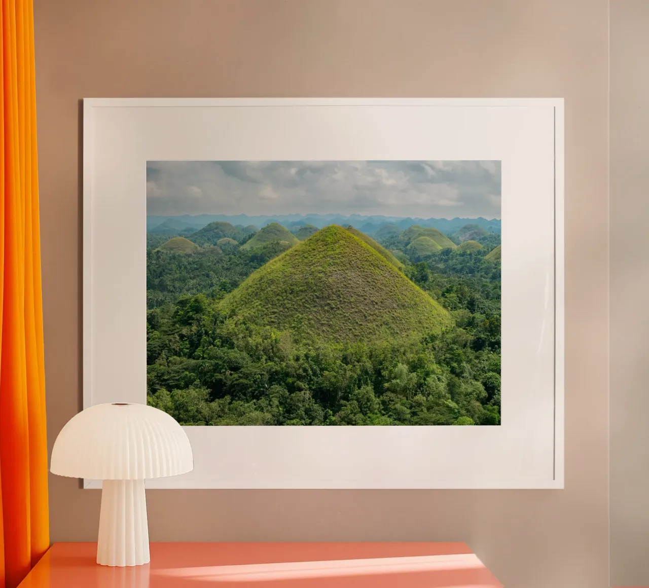 Colline di cioccolato Bohol Visayas centrale, Filippine Asia poster con telaio in alluminio da anderm