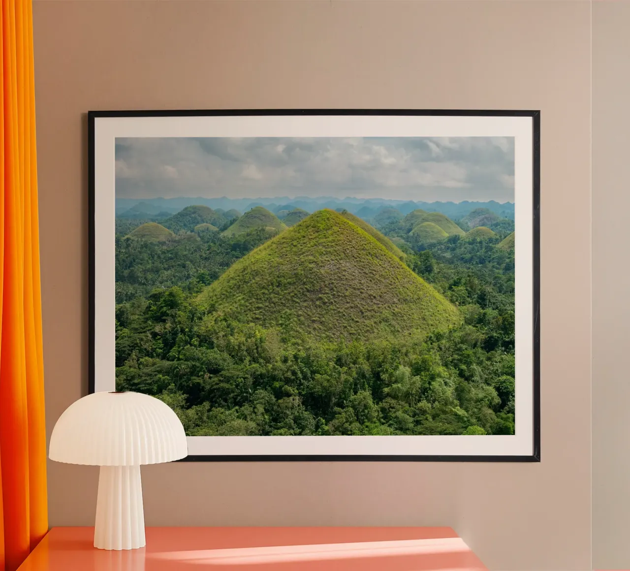 Colline di cioccolato Bohol Visayas centrale, Filippine Asia poster con telaio in alluminio da anderm