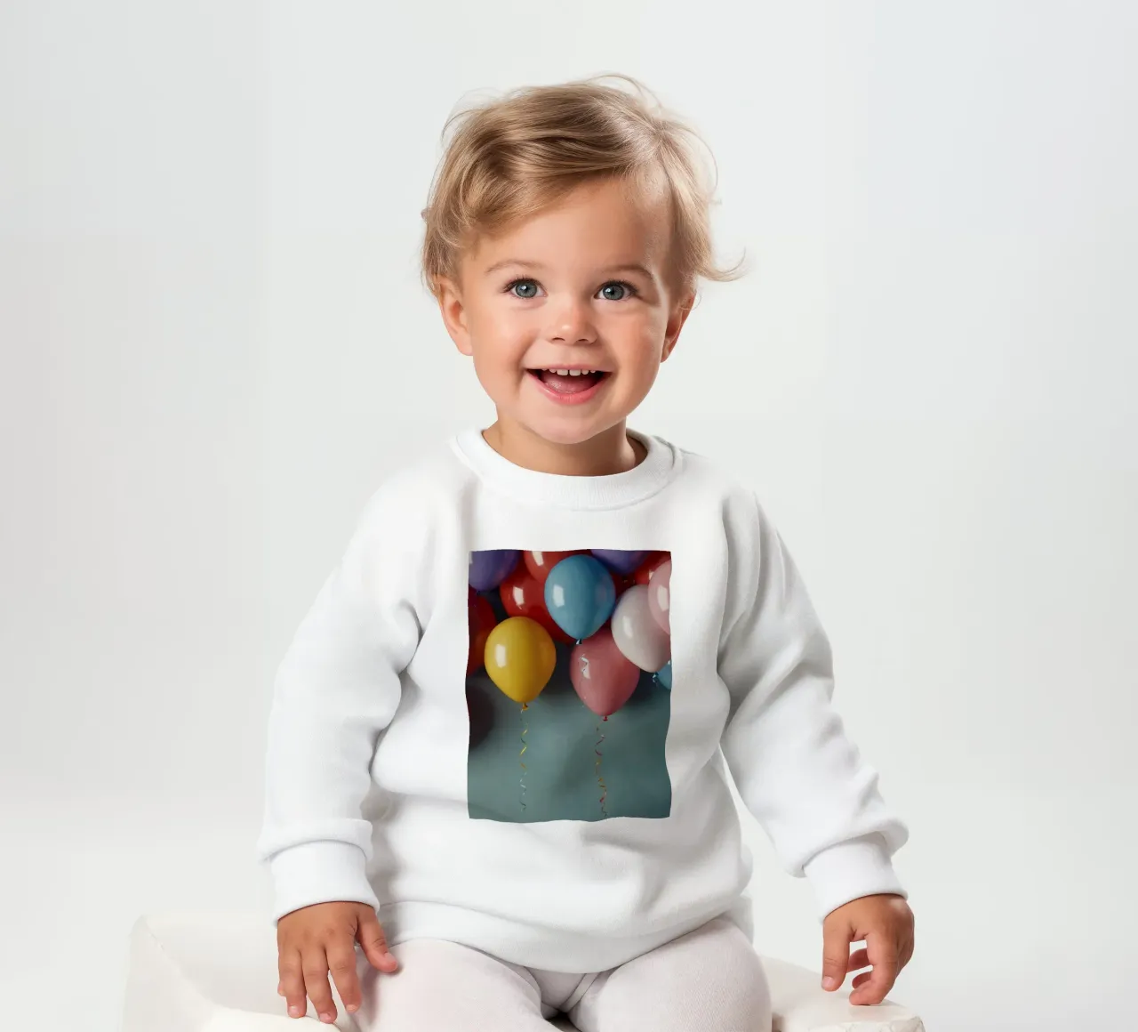 Les ballons colorés créent une atmosphère festive sweat pour bébé de DesignDoodle