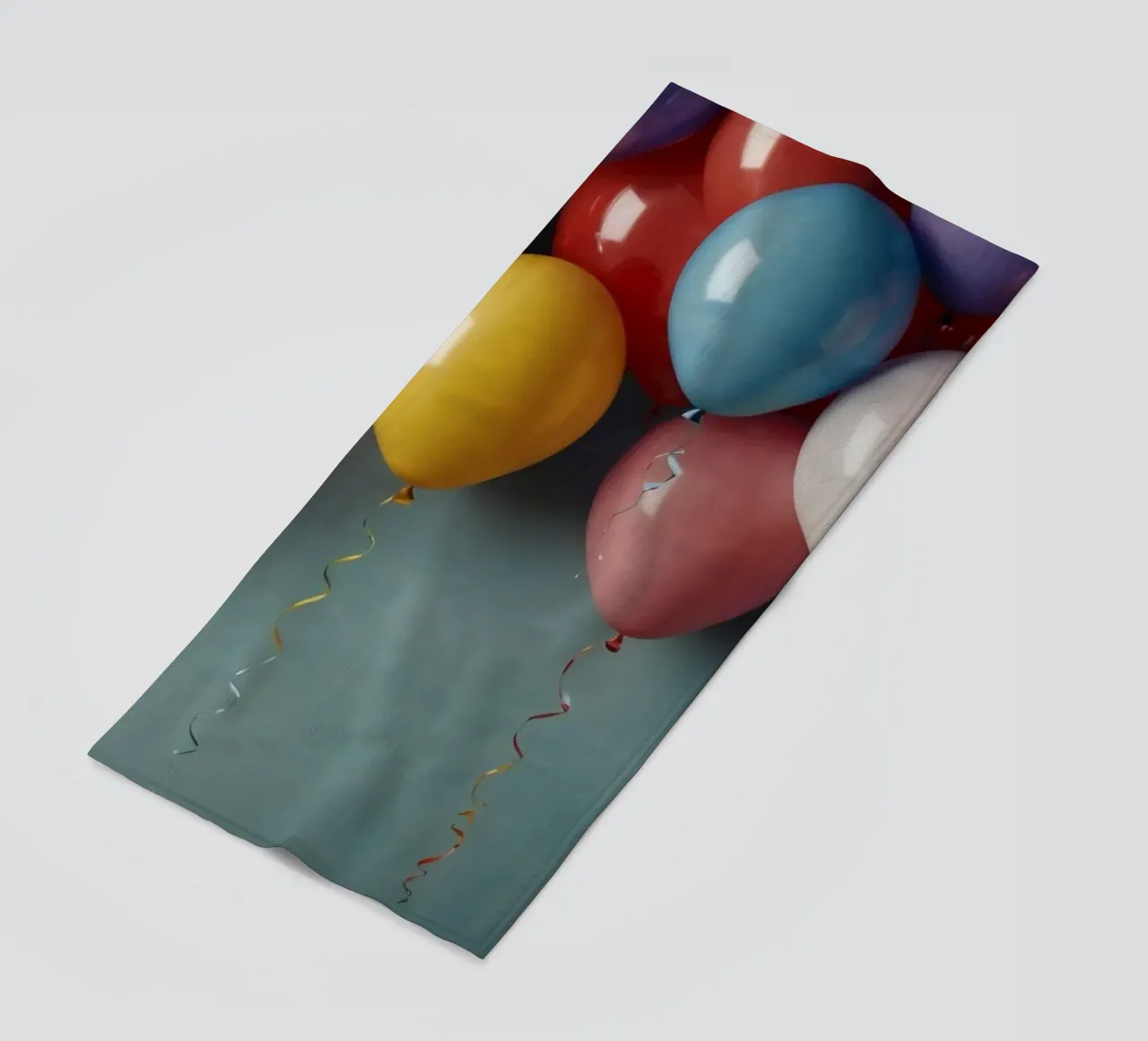 Colorful balloons create a festive atmosphere beach towel by DesignDoodle