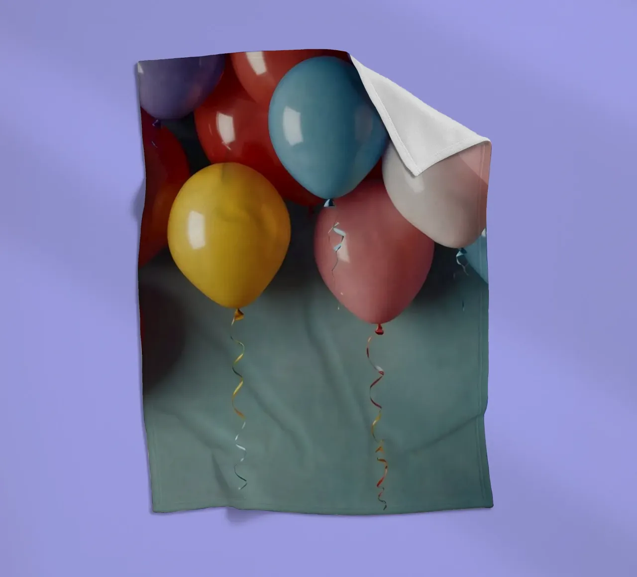 Colorful balloons create a festive atmosphere fleece blanket by DesignDoodle
