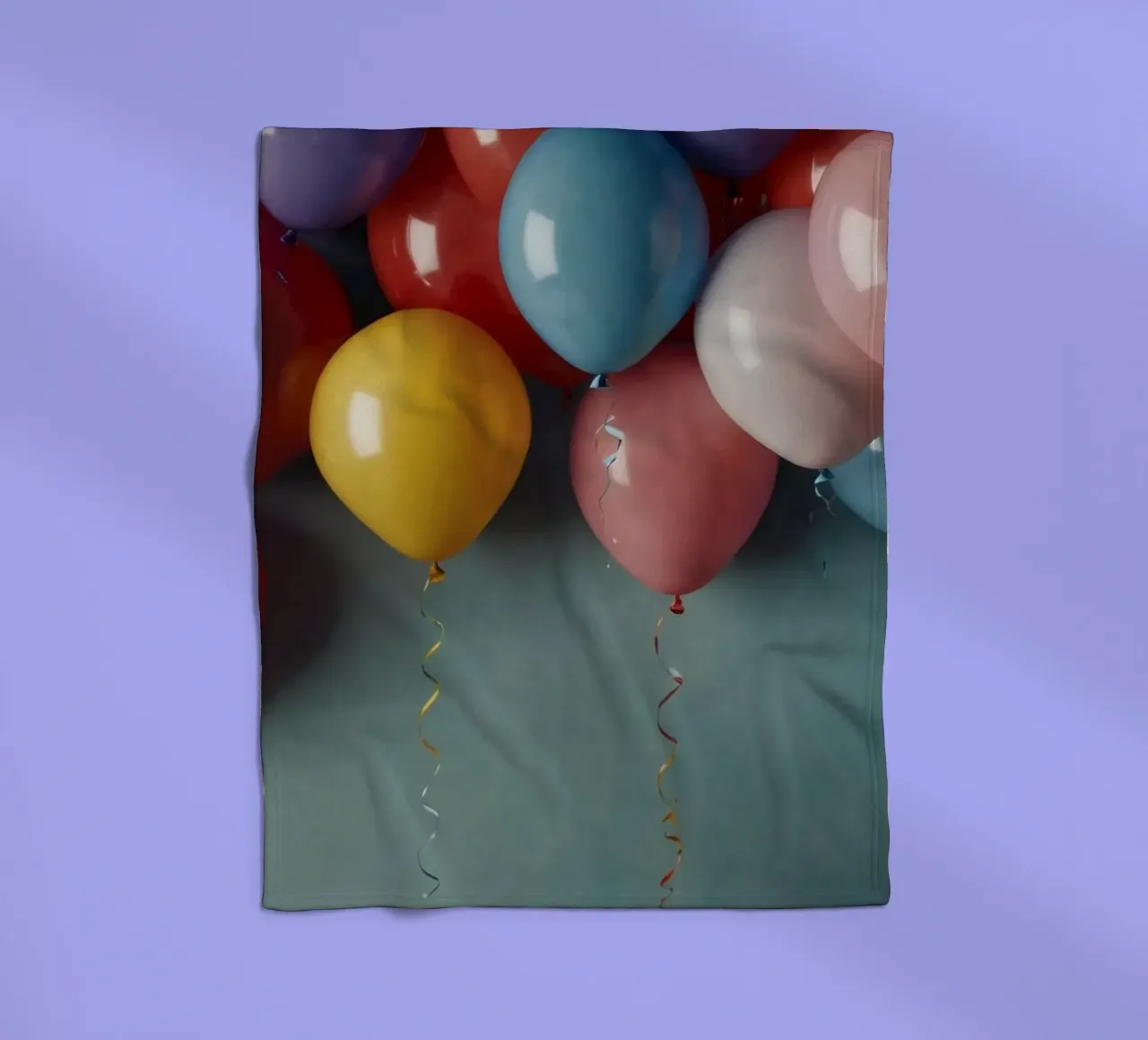 Colorful balloons create a festive atmosphere fleece blanket by DesignDoodle