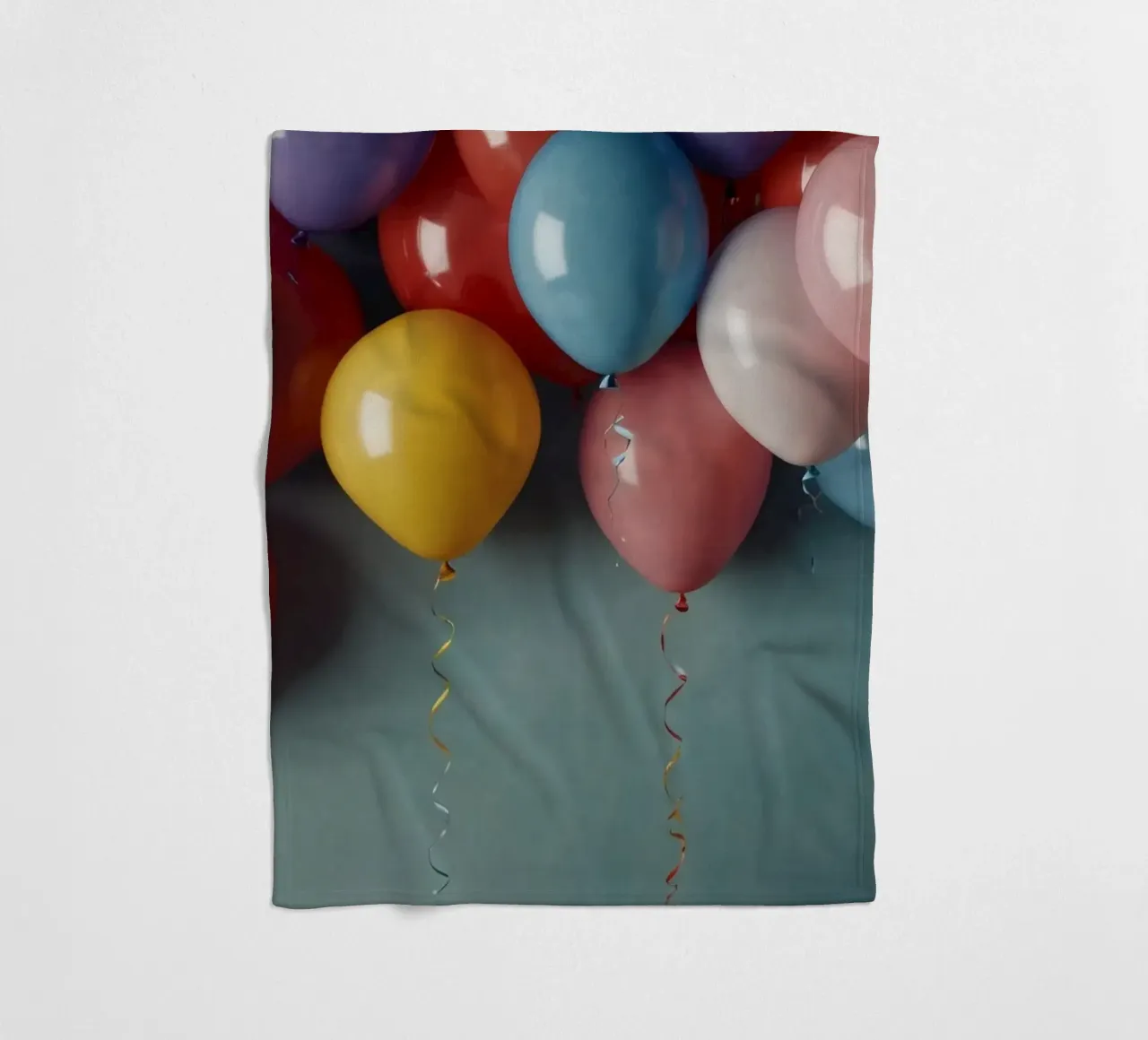 Colorful balloons create a festive atmosphere fleece blanket by DesignDoodle