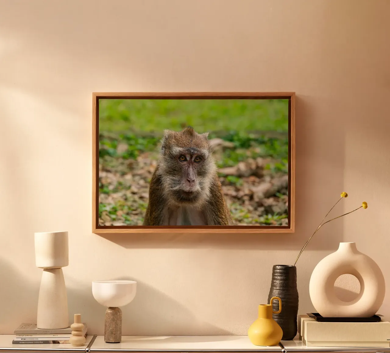 Portrait of a monkey in its natural environment canvas by anderm