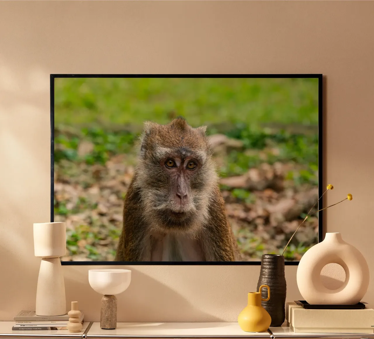 Portrait of a monkey in its natural environment hahnemühle by anderm