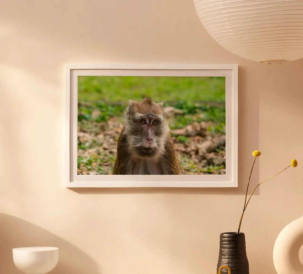 Portrait of a monkey in its natural environment hahnemühle by anderm