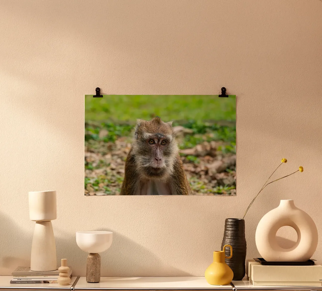 Portrait of a monkey in its natural environment hahnemühle by anderm