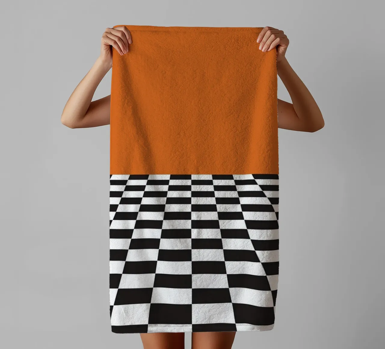 Background Space Checkered Board asciugamano da bagno da galihstudio