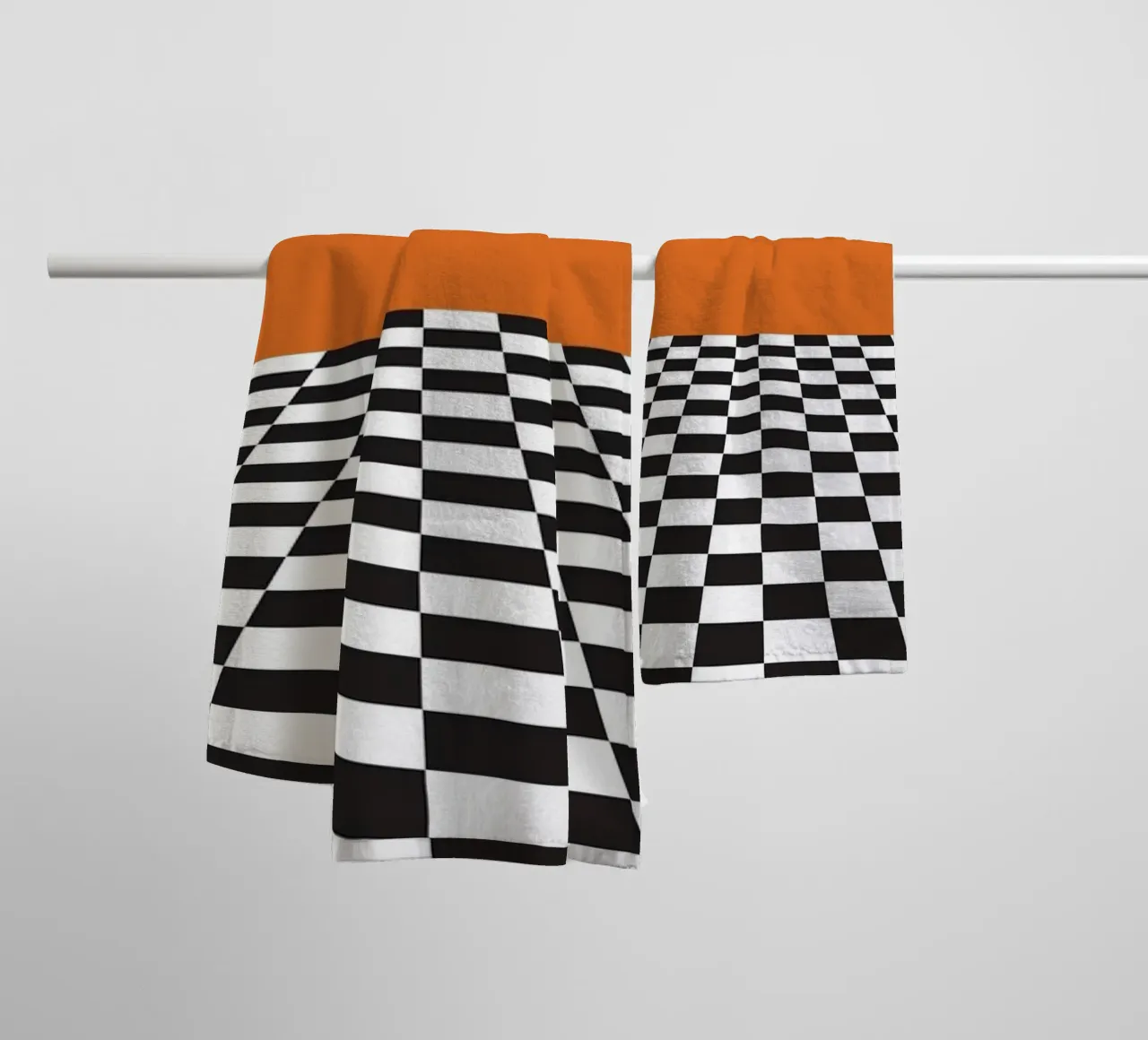 Background Space Checkered Board asciugamano da bagno da galihstudio