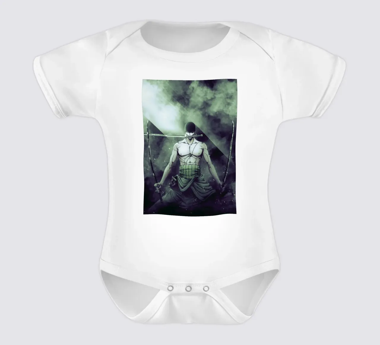 roronoa zoro body neonato maniche corte da FreeArtStudio