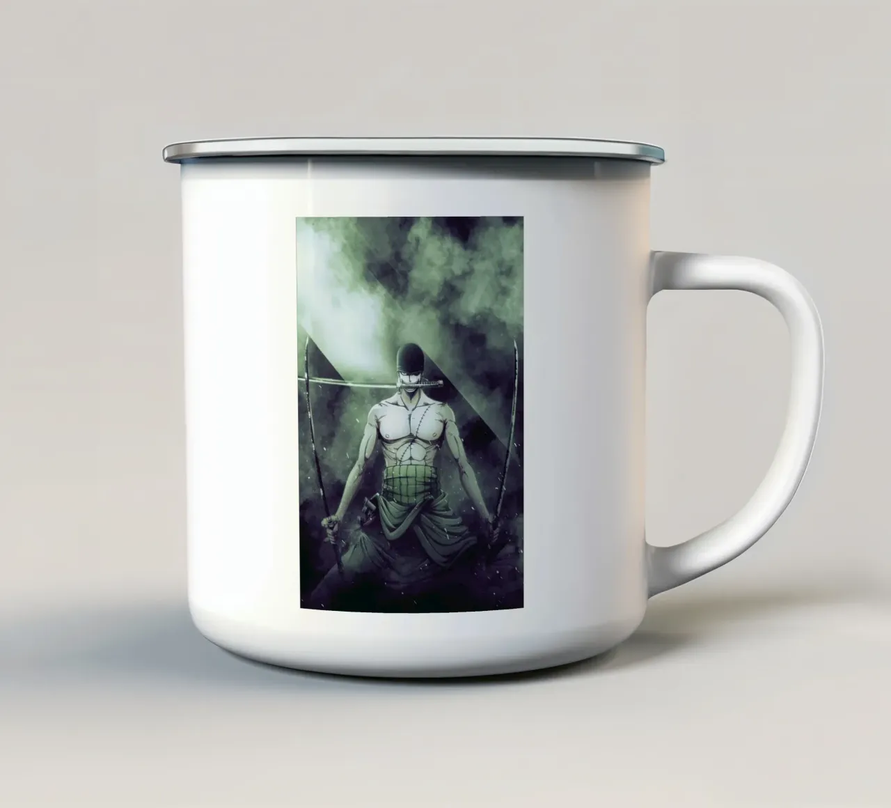 roronoa zoro tazza in smalto da FreeArtStudio