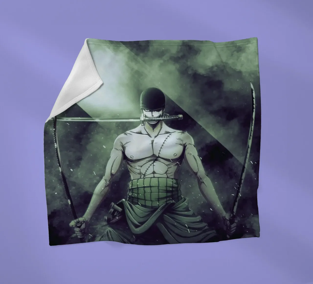 roronoa zoro coperta in pile da FreeArtStudio