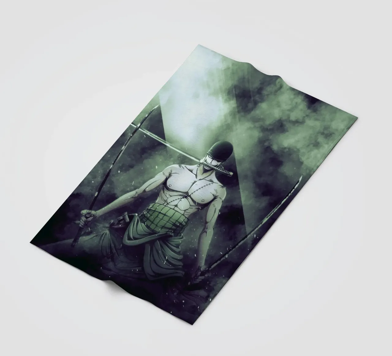 roronoa zoro coperta in pile da FreeArtStudio