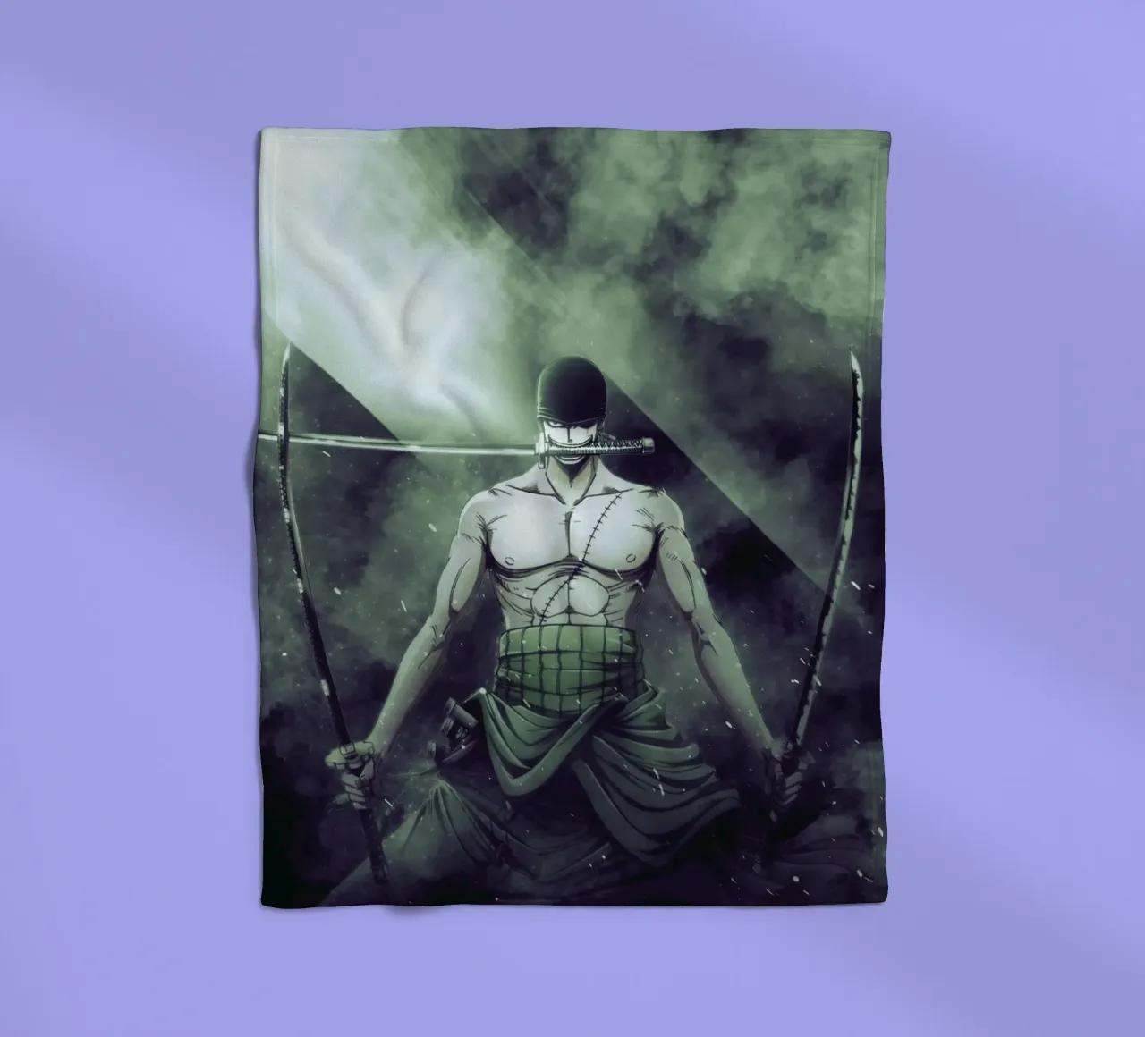 roronoa zoro coperta in pile da FreeArtStudio