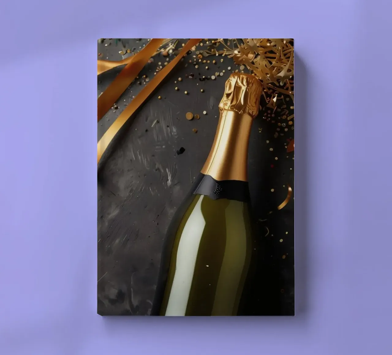 Celebrate love with champagne and festive ribbons notebook by DesignDoodle