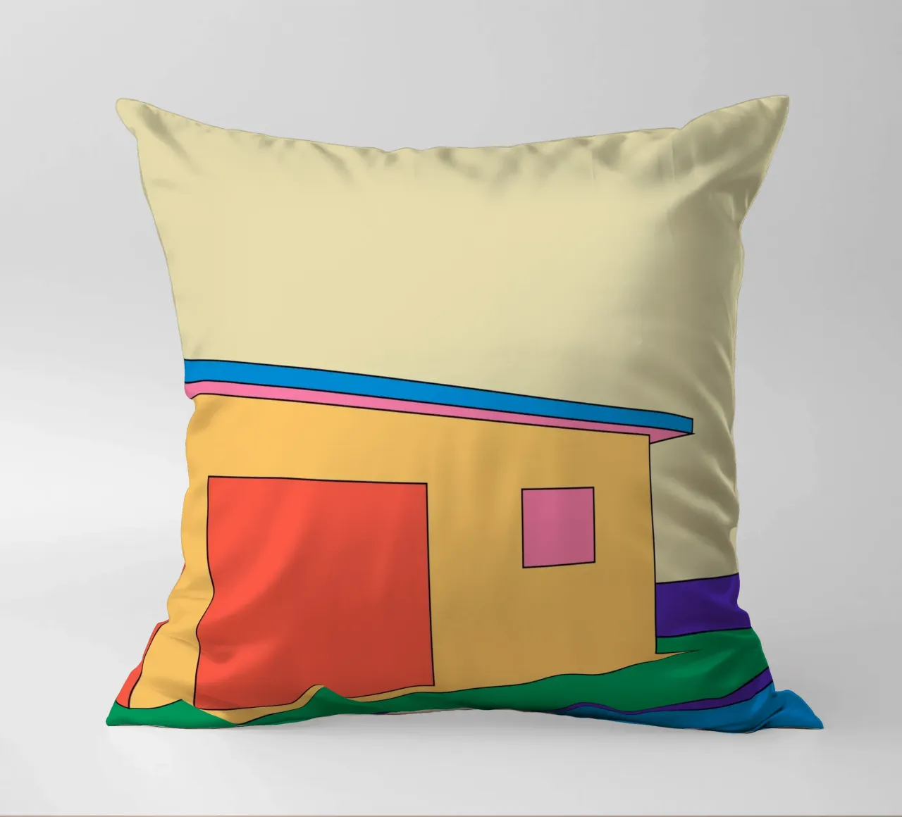 House Retro Building cuscino da galihstudio