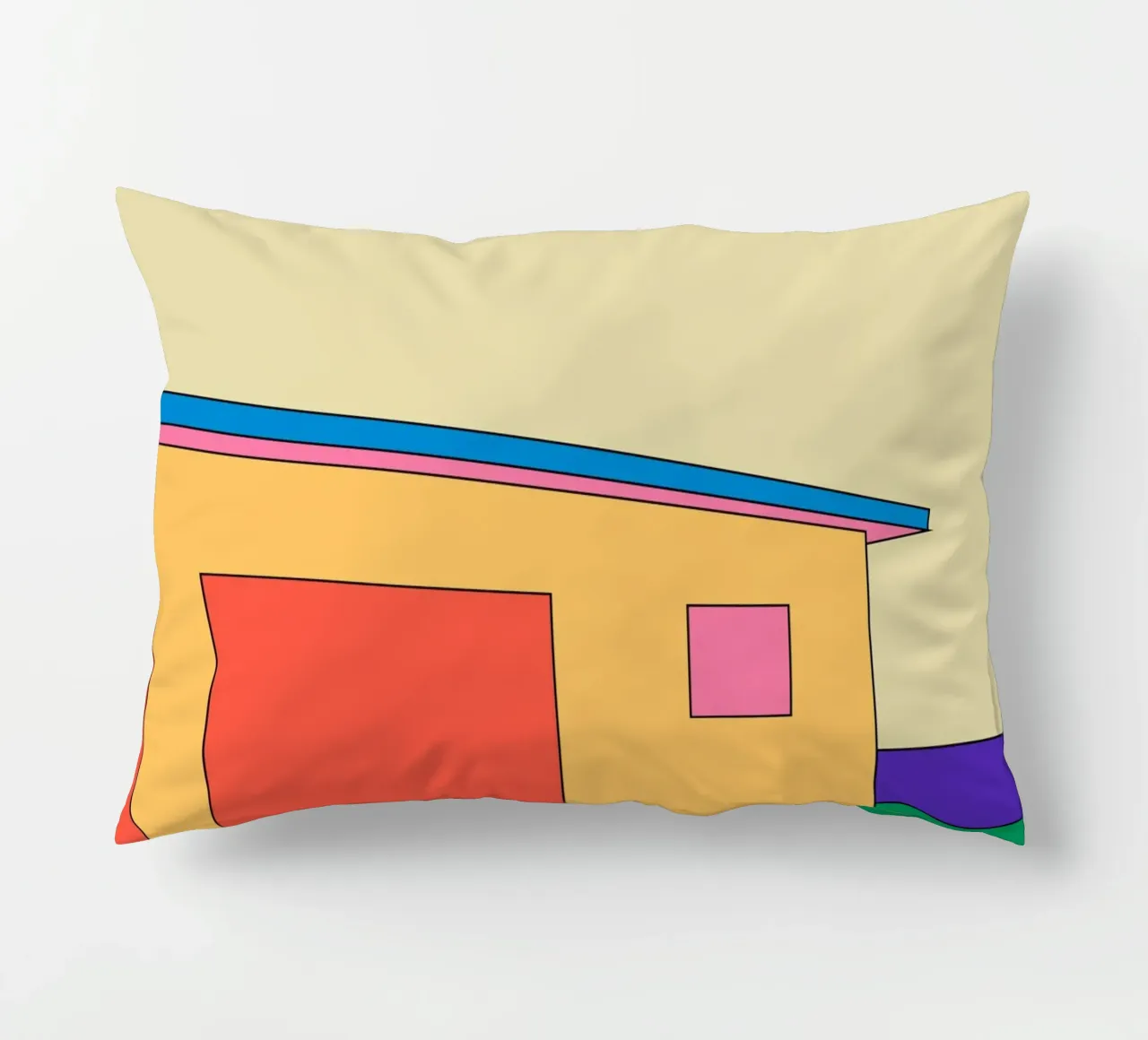 House Retro Building cuscino da galihstudio