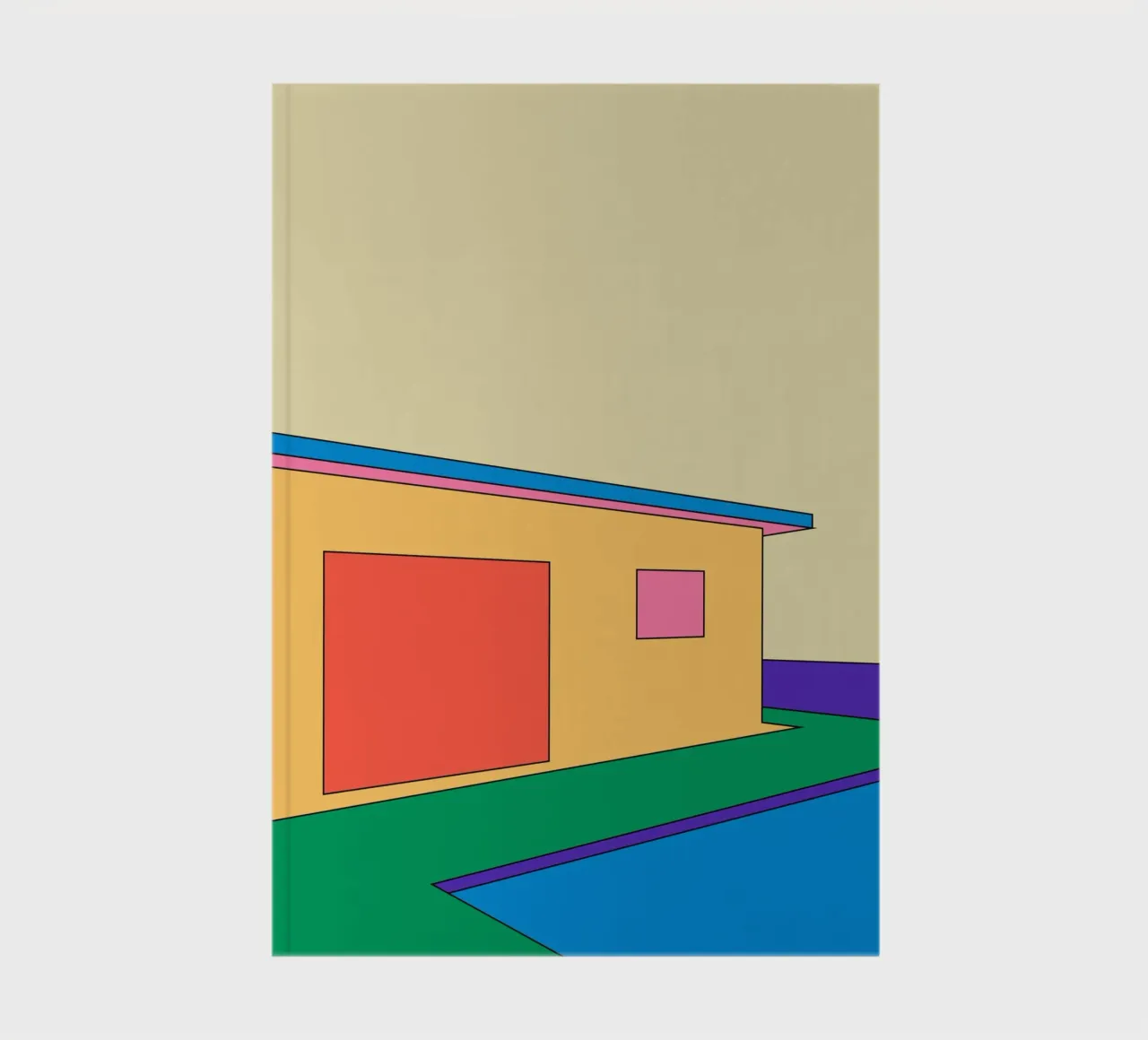 House Retro Building notebook by galihstudio