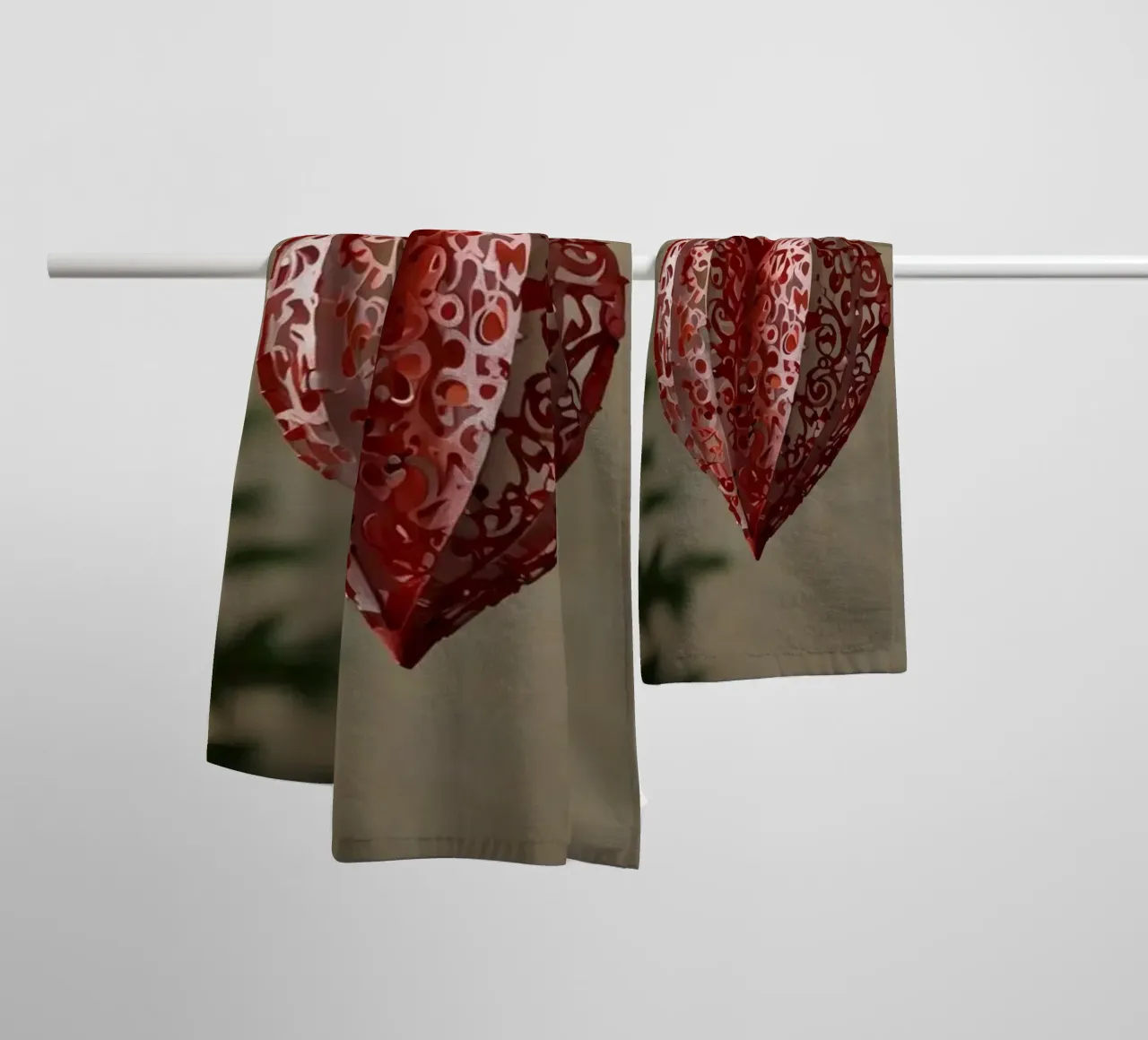 Romantic decorations create a charming atmosphere towel by DesignDoodle