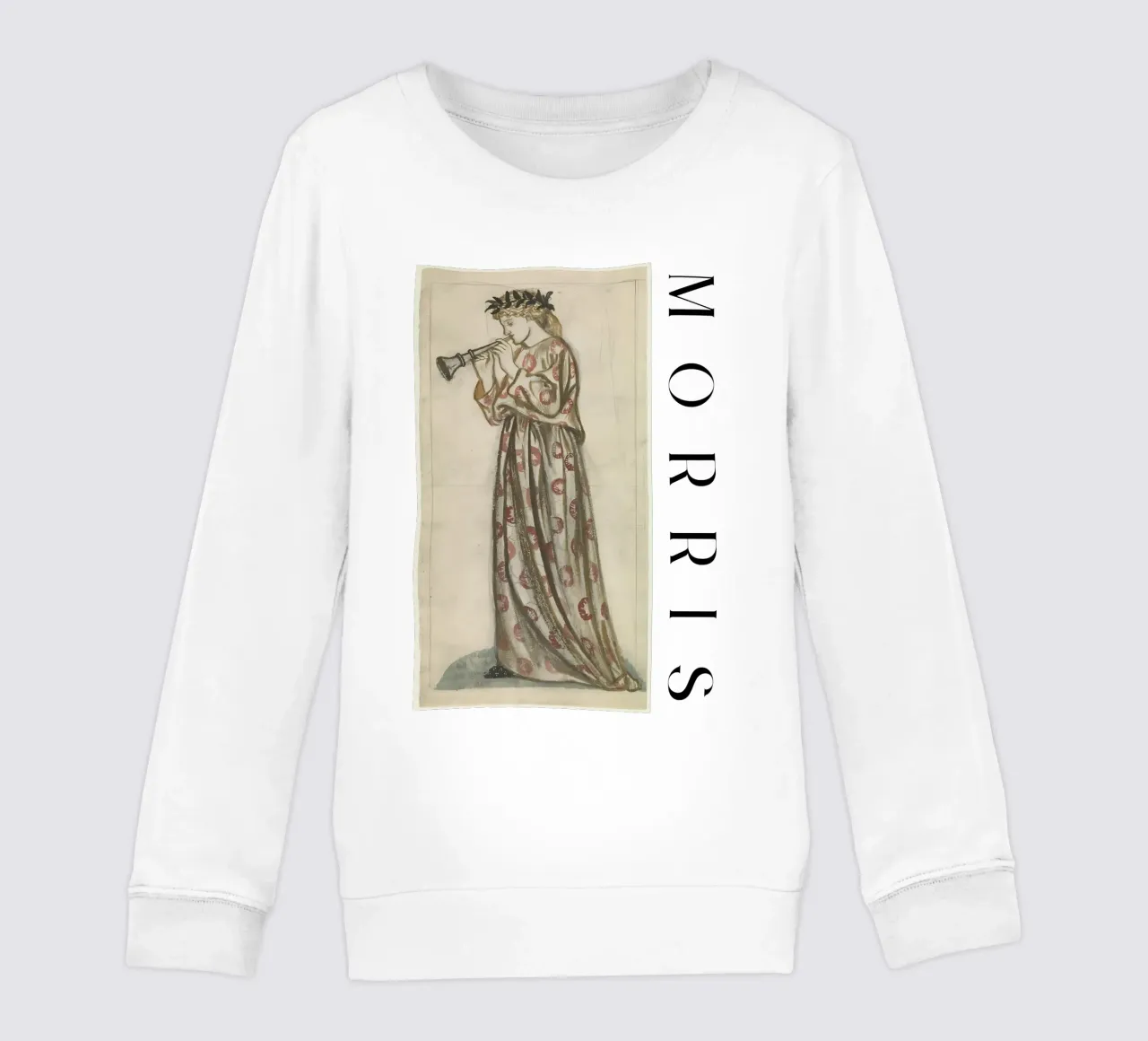 William Morris - Una ragazza con il flauto felpa bambino da tokovictory