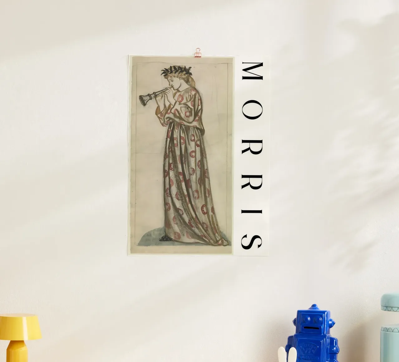 William Morris - Una ragazza con il flauto carta hahnemühle da tokovictory