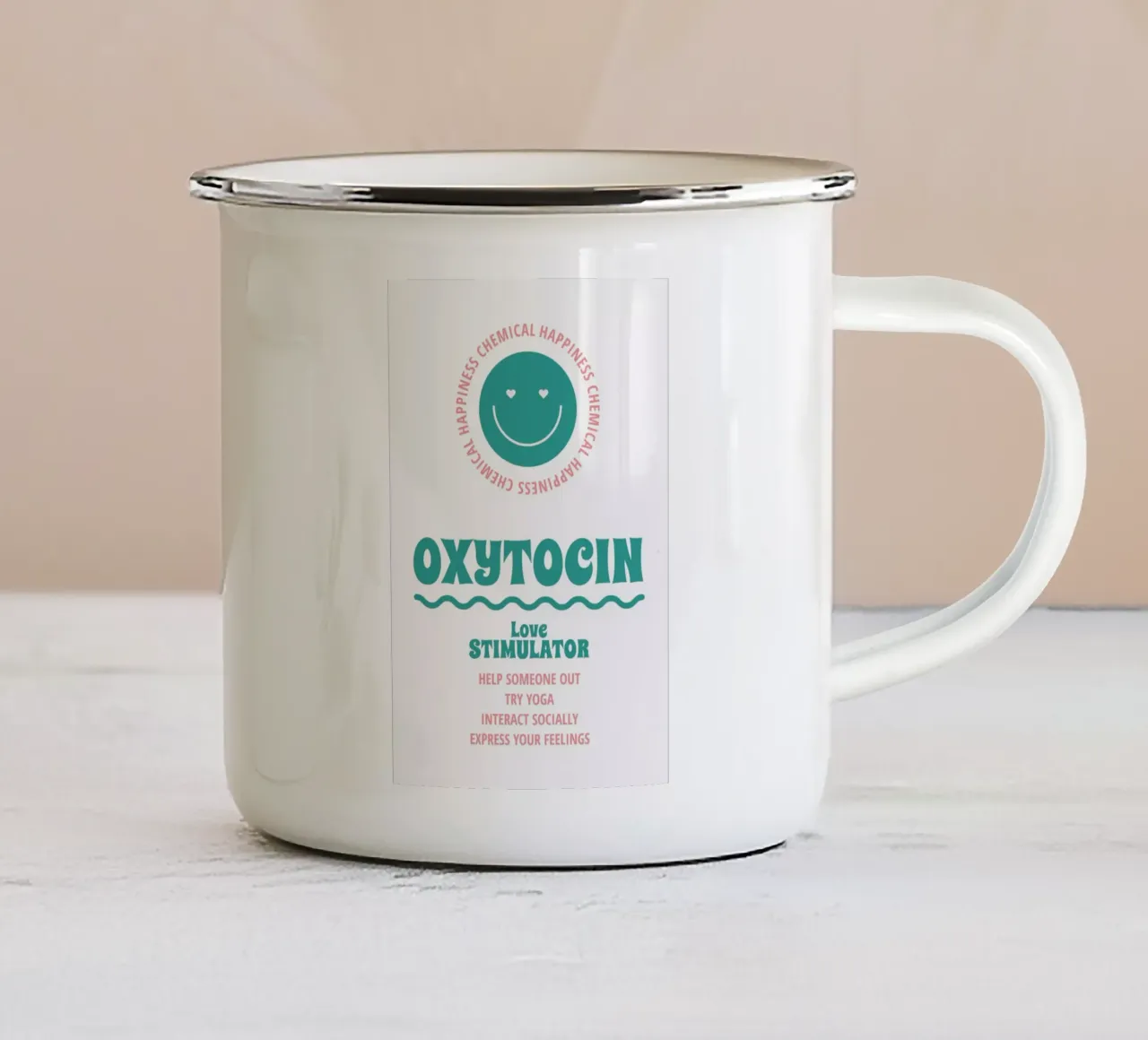 Oxytocin tazza in smalto da Studio One
