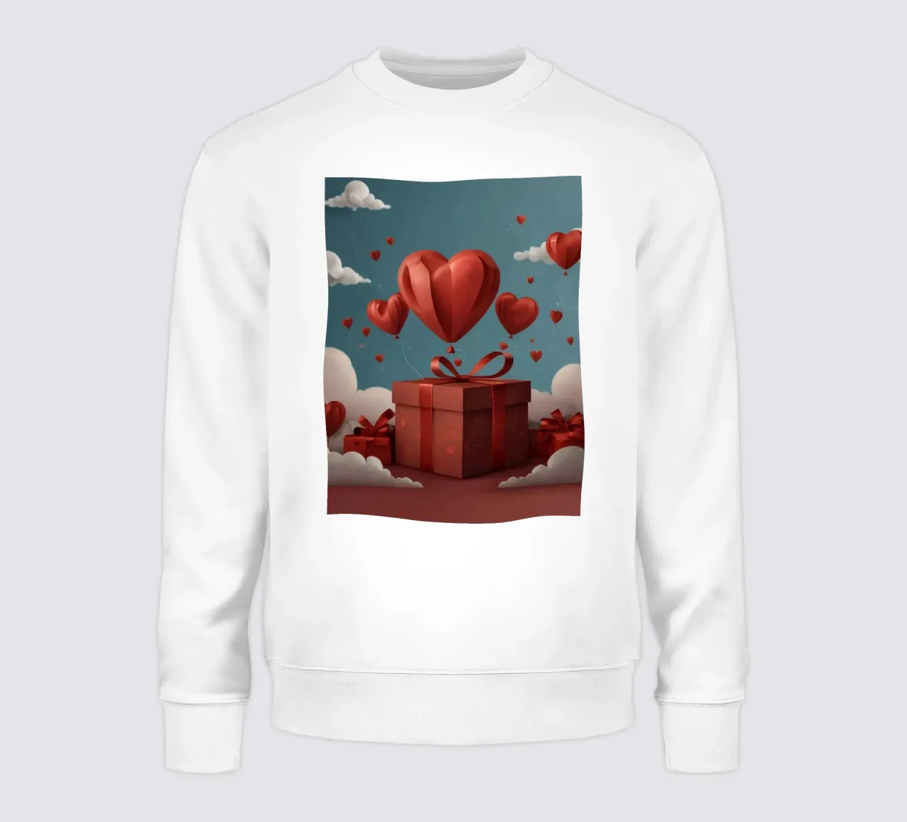 Festeggiamento di San Valentino con palloncini a forma di cuore felpa da DesignDoodle