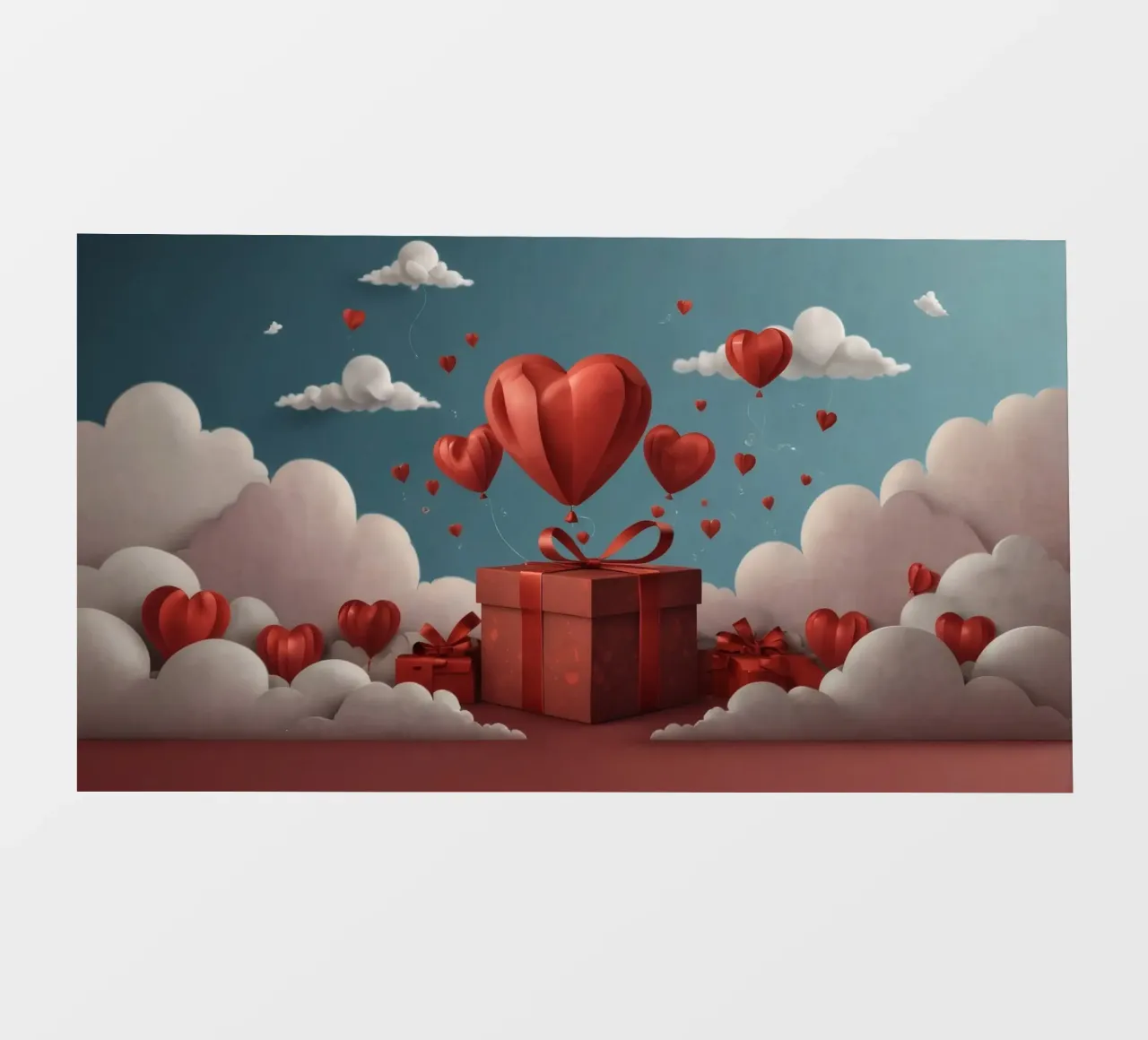 Festeggiamento di San Valentino con palloncini a forma di cuore telo in pvc da DesignDoodle