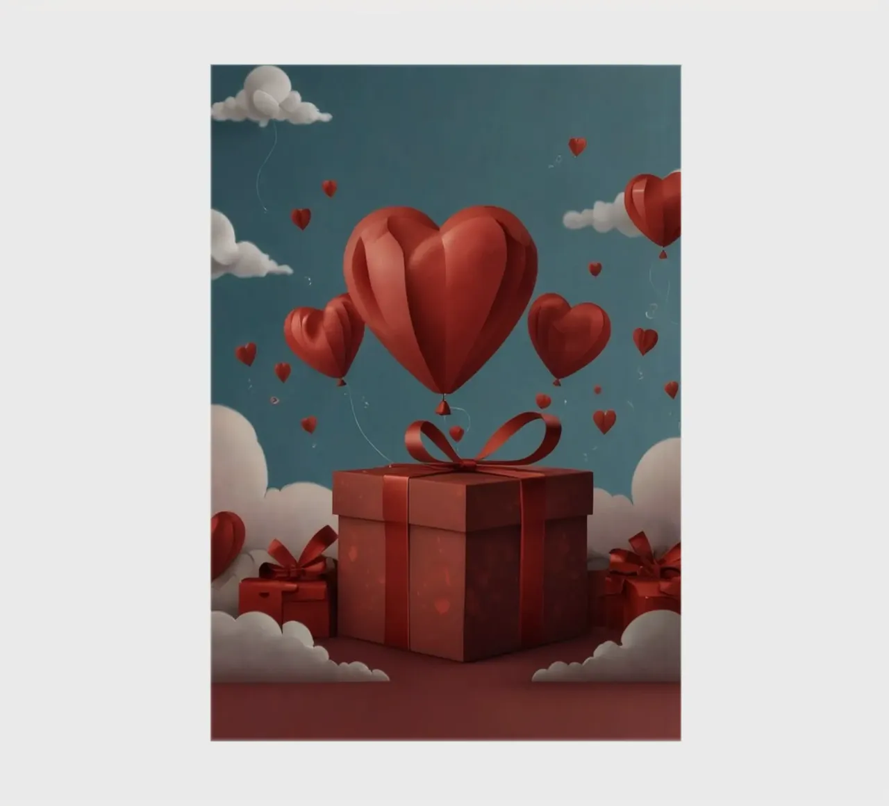 Fête de la Saint-Valentin avec des ballons en forme de cœur carnet de notes de DesignDoodle