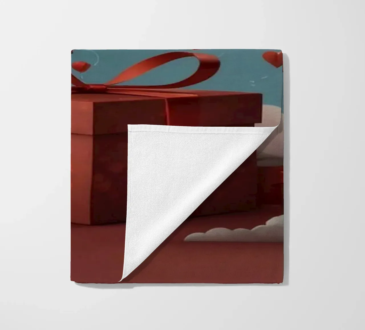 Festeggiamento di San Valentino con palloncini a forma di cuore telo mare da DesignDoodle