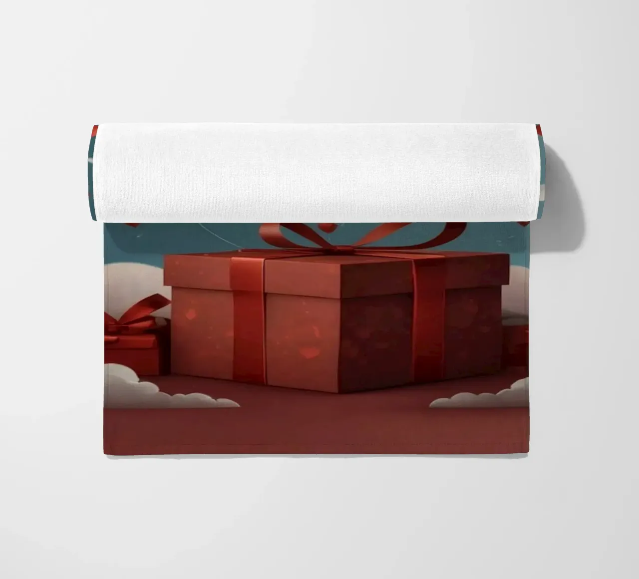 Festeggiamento di San Valentino con palloncini a forma di cuore telo mare da DesignDoodle