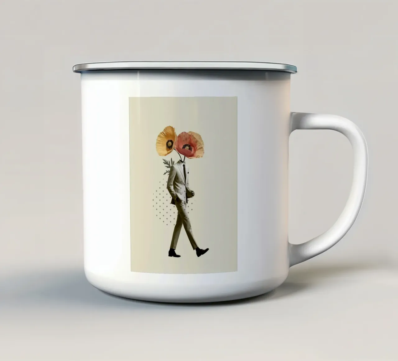 Floral Gentleman tazza in smalto da Indigo Rain