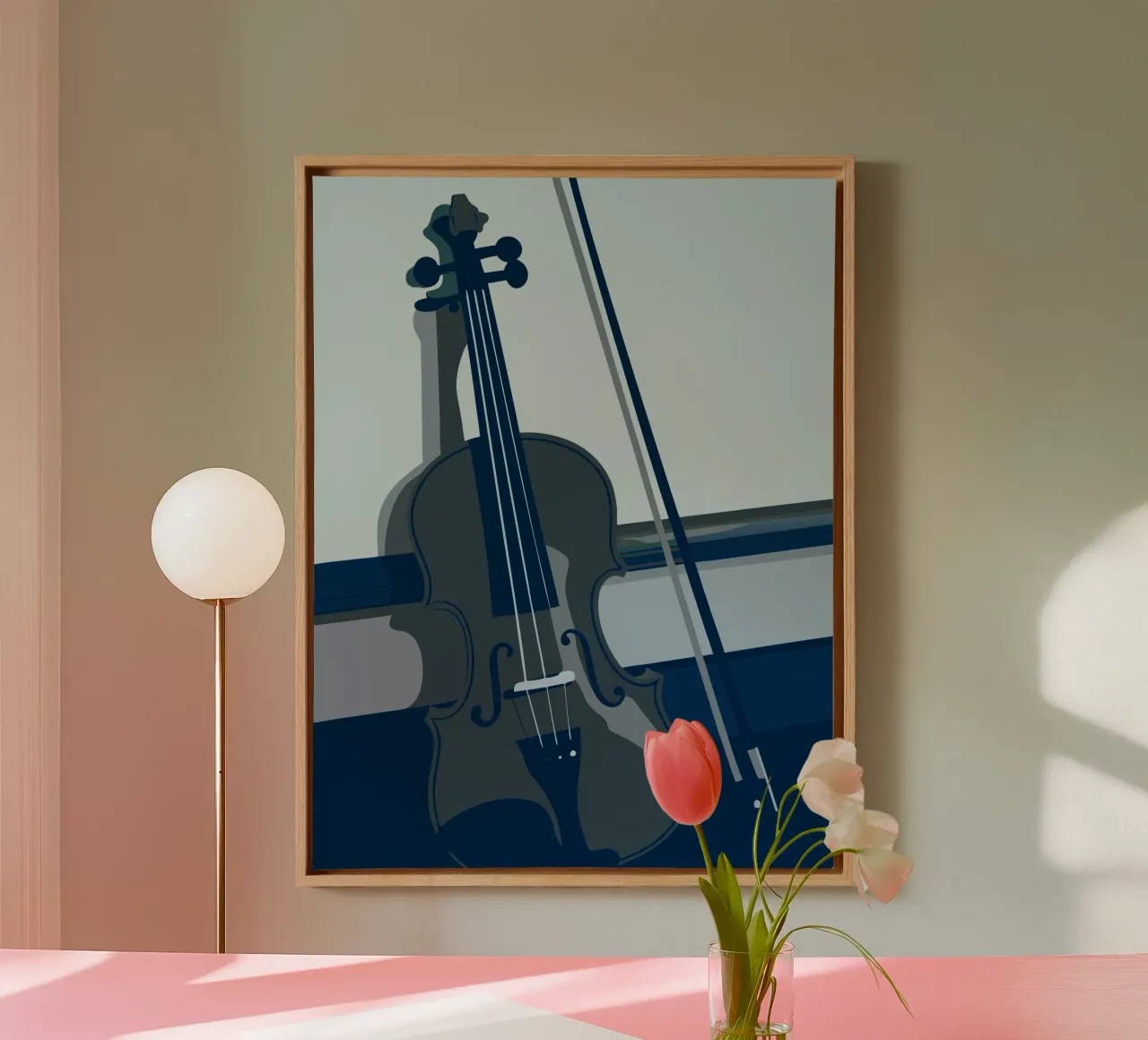 Violino tela con Cornice a cassetta da MUSIC EDITION