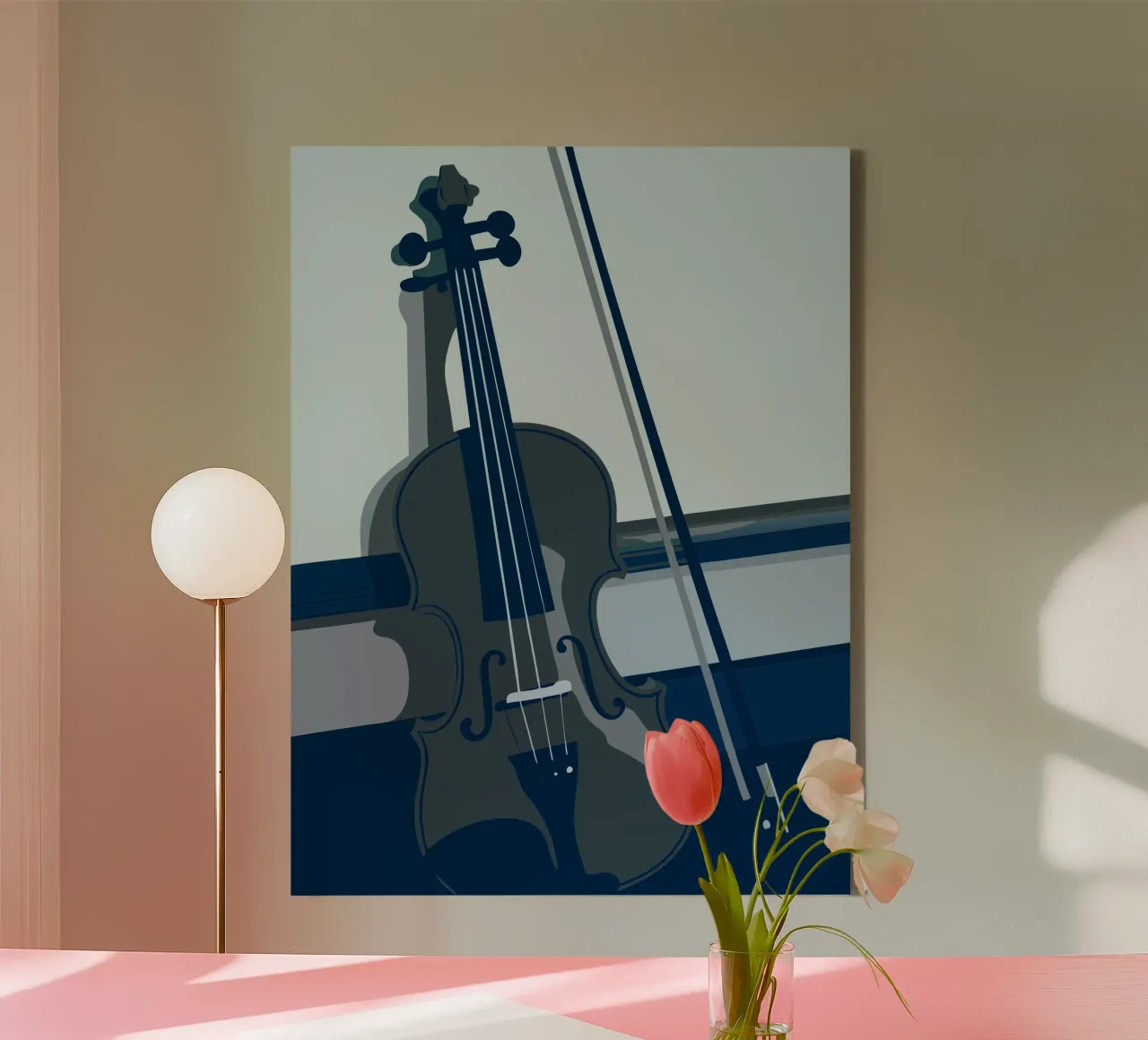 Violino tela con Cornice a cassetta da MUSIC EDITION