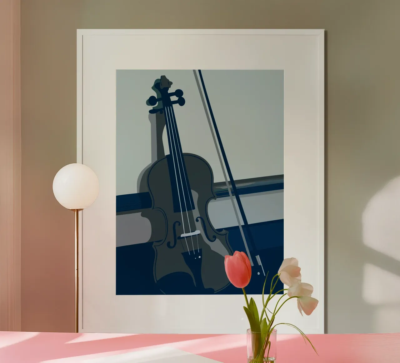 Violino poster con telaio in plastica da MUSIC EDITION