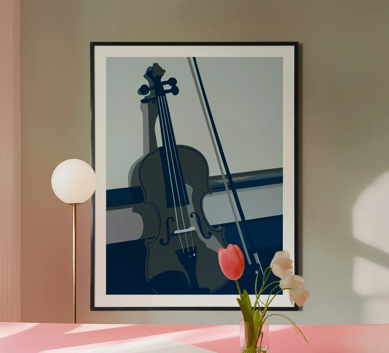 Violino poster con telaio in plastica da MUSIC EDITION