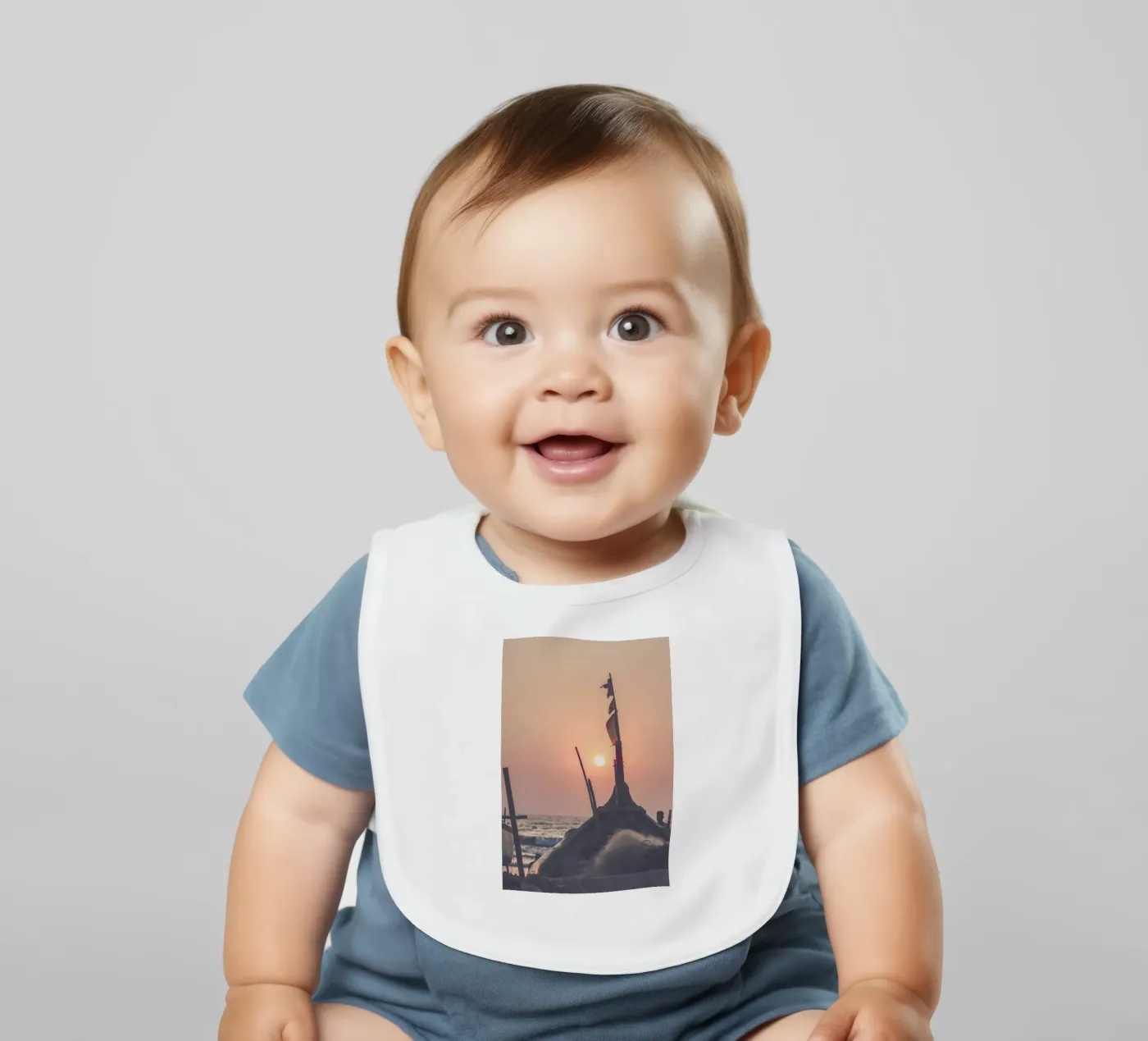 Beach Sunset baby slabbetje van Victoria Frost