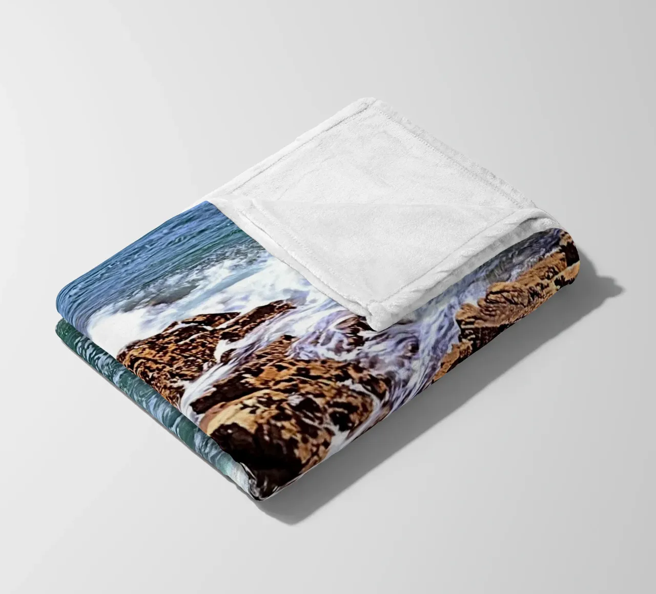 FAA306. FROM THE TOP OF THE CLIFF. fleece blanket by Thierry vobmann photography