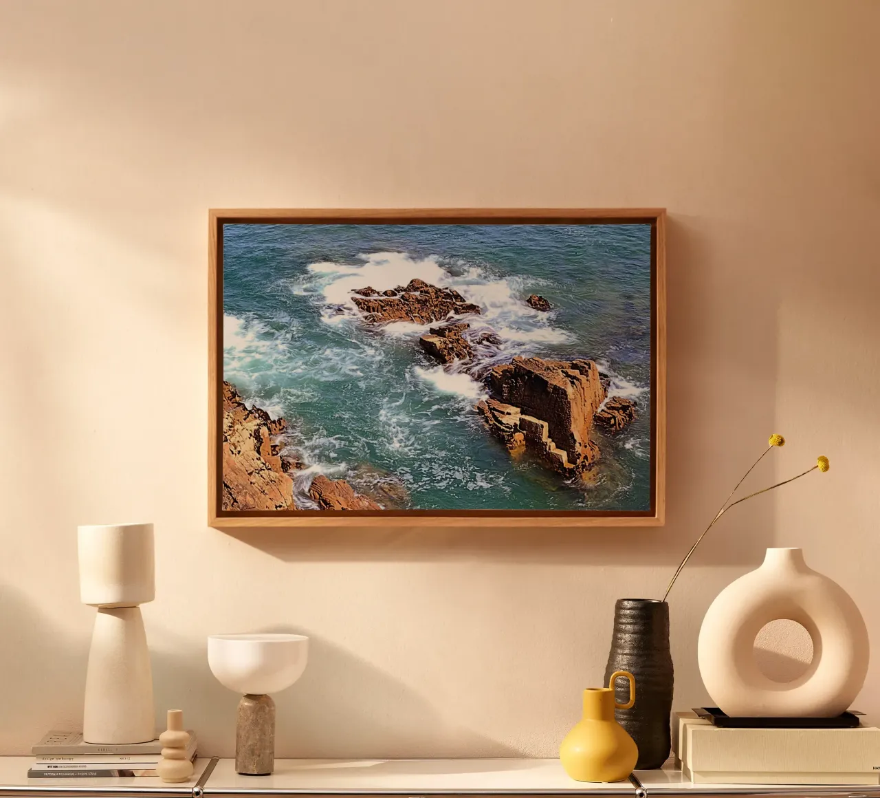 FAA306. FROM THE TOP OF THE CLIFF. canvas with Floater frame by Thierry vobmann photography