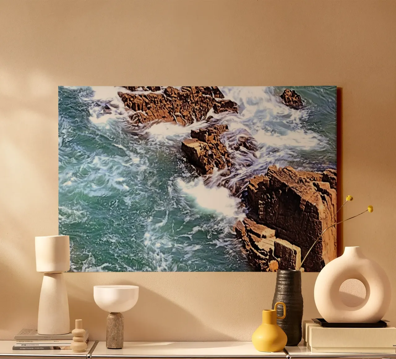 FAA306. FROM THE TOP OF THE CLIFF. canvas with Floater frame by Thierry vobmann photography