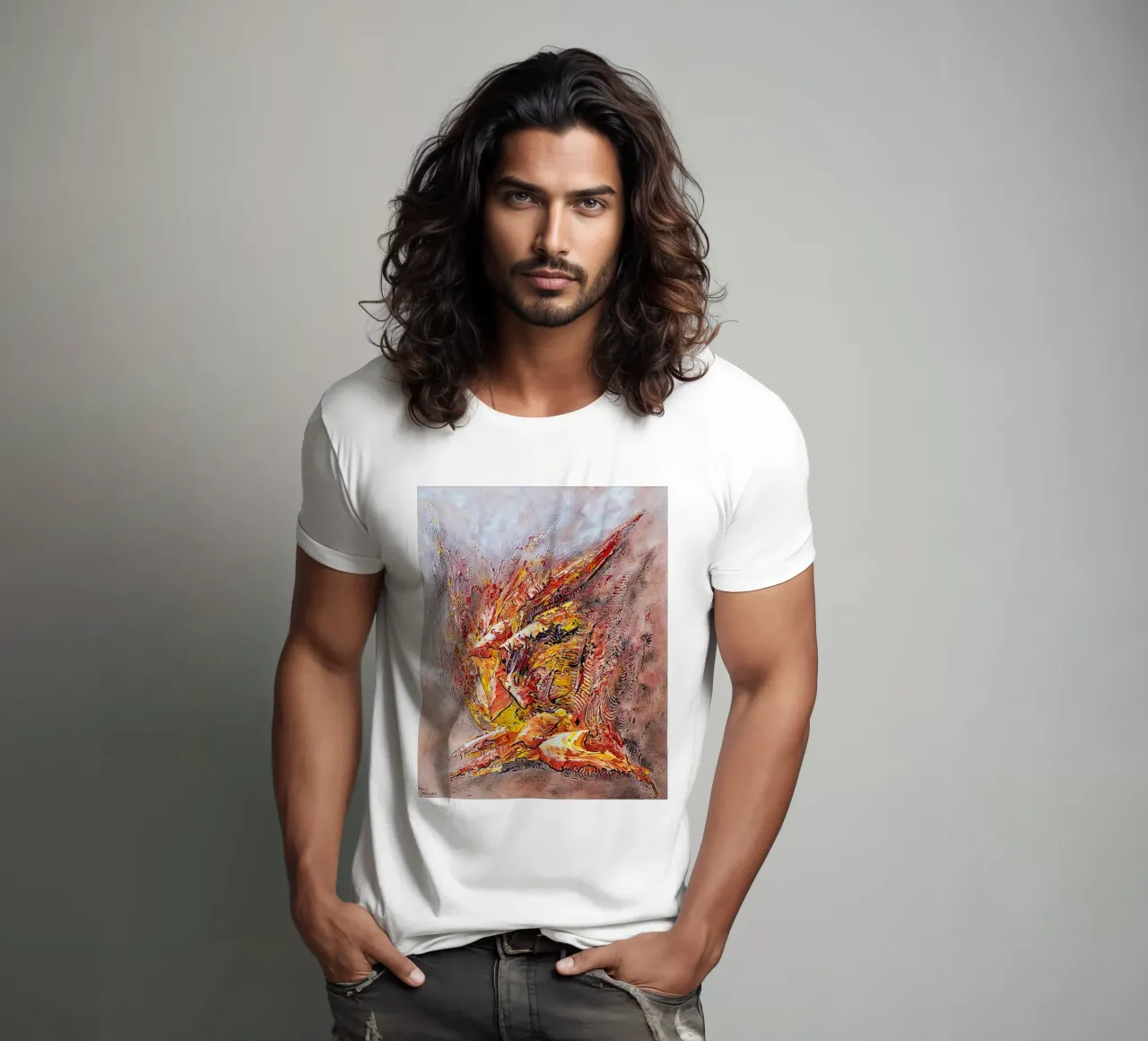 FERIA t-shirt by Thierry Vobmann Abstract painting