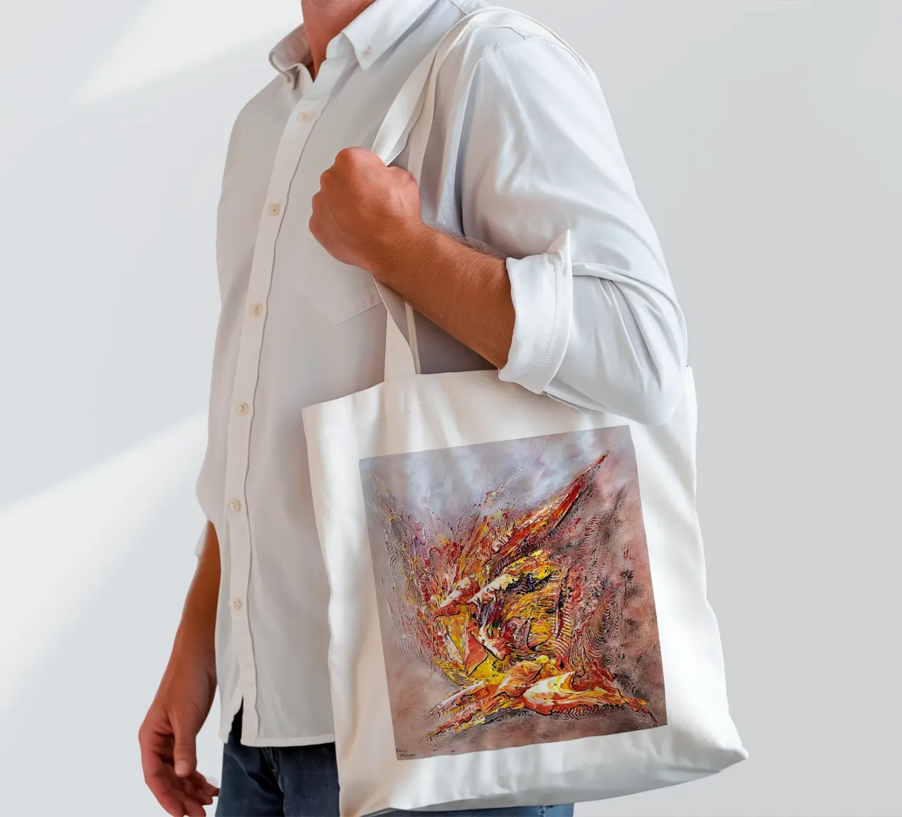 FERIA tote bag by Thierry Vobmann Abstract painting