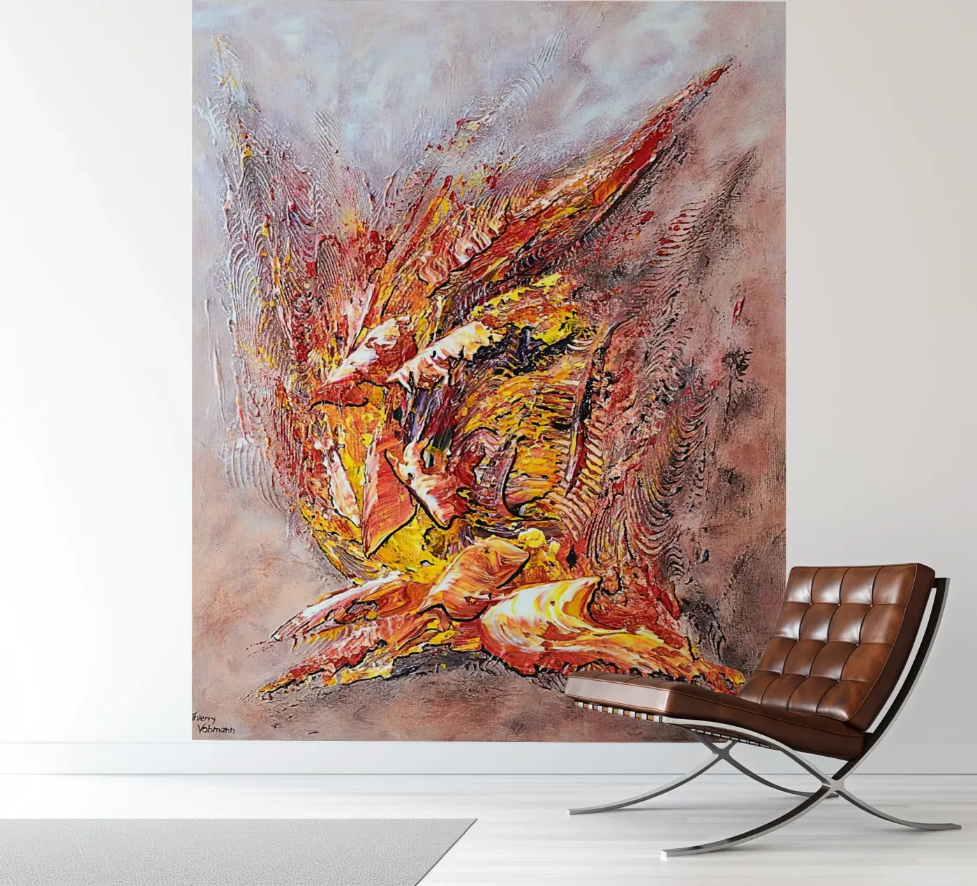 FERIA fotobehang van Thierry Vobmann Abstract painting