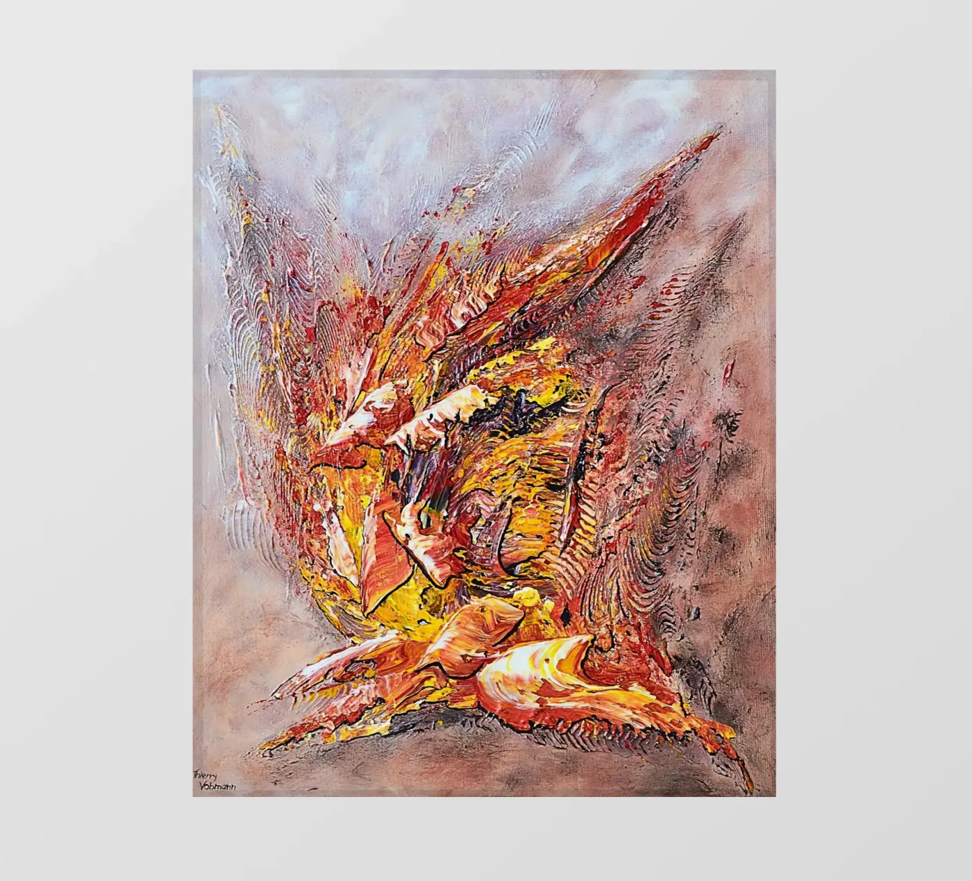 FERIA fotobehang van Thierry Vobmann Abstract painting