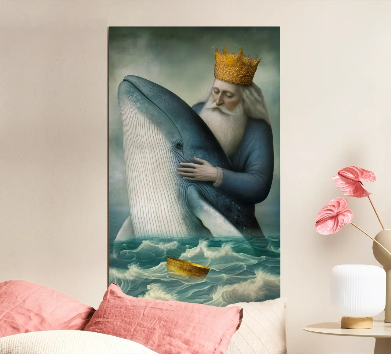 Tarocchi Christephania - Re di coppe poster con telaio in plastica da christephania