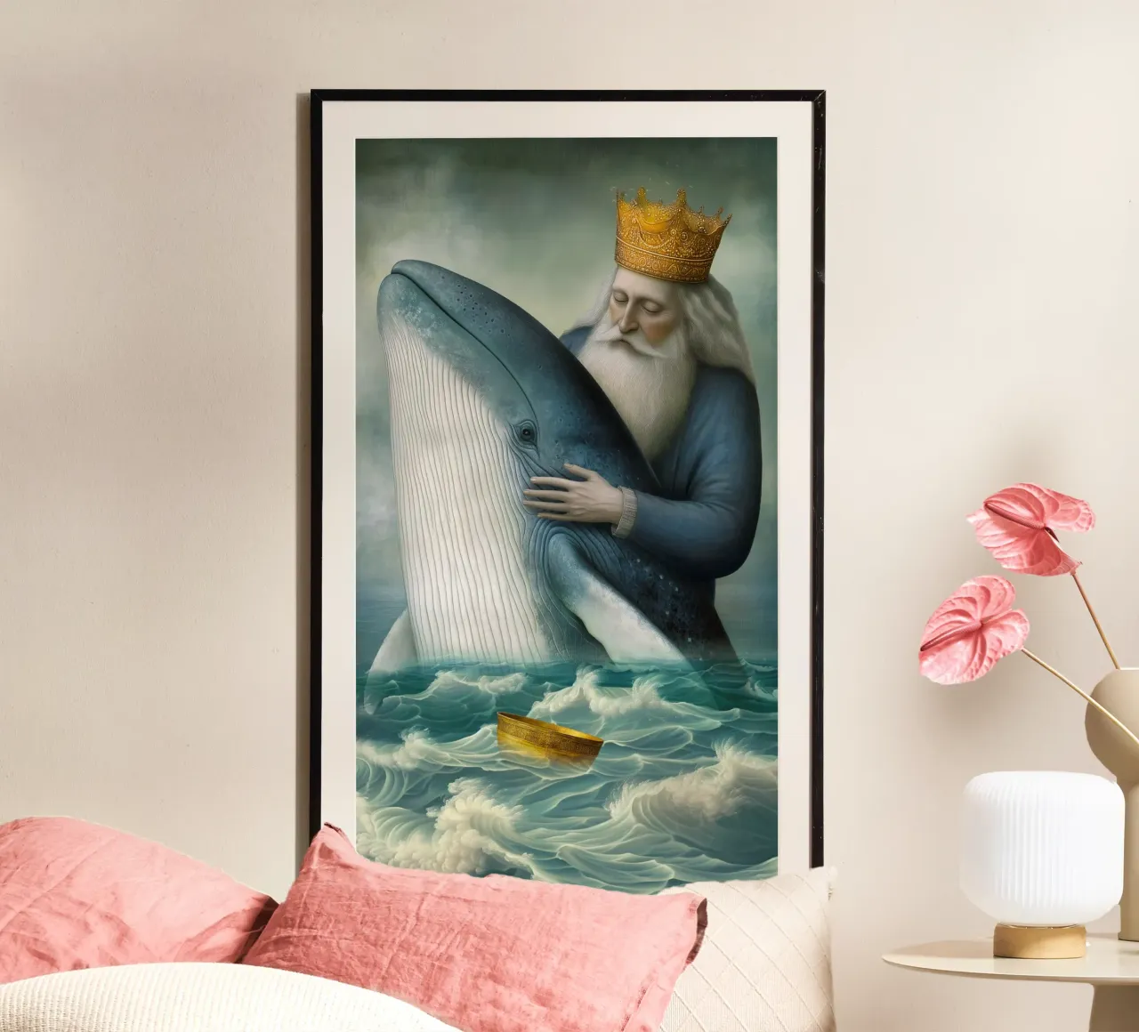 Tarocchi Christephania - Re di coppe poster con telaio in plastica da christephania