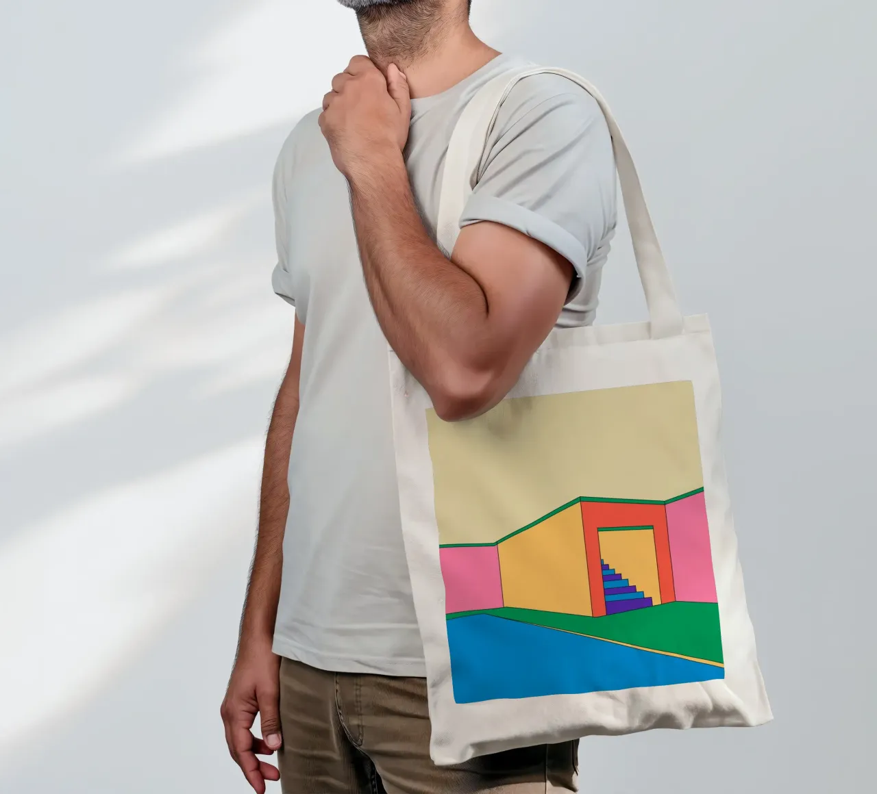 Building Retro borsa in juta da galihstudio