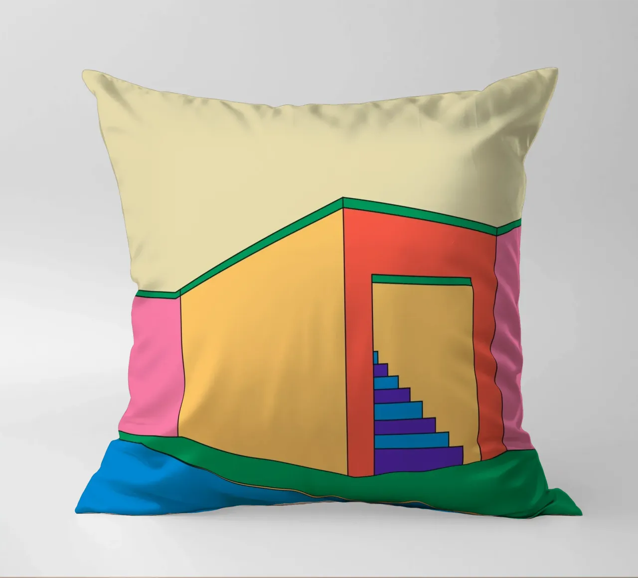 Building Retro cuscino da galihstudio
