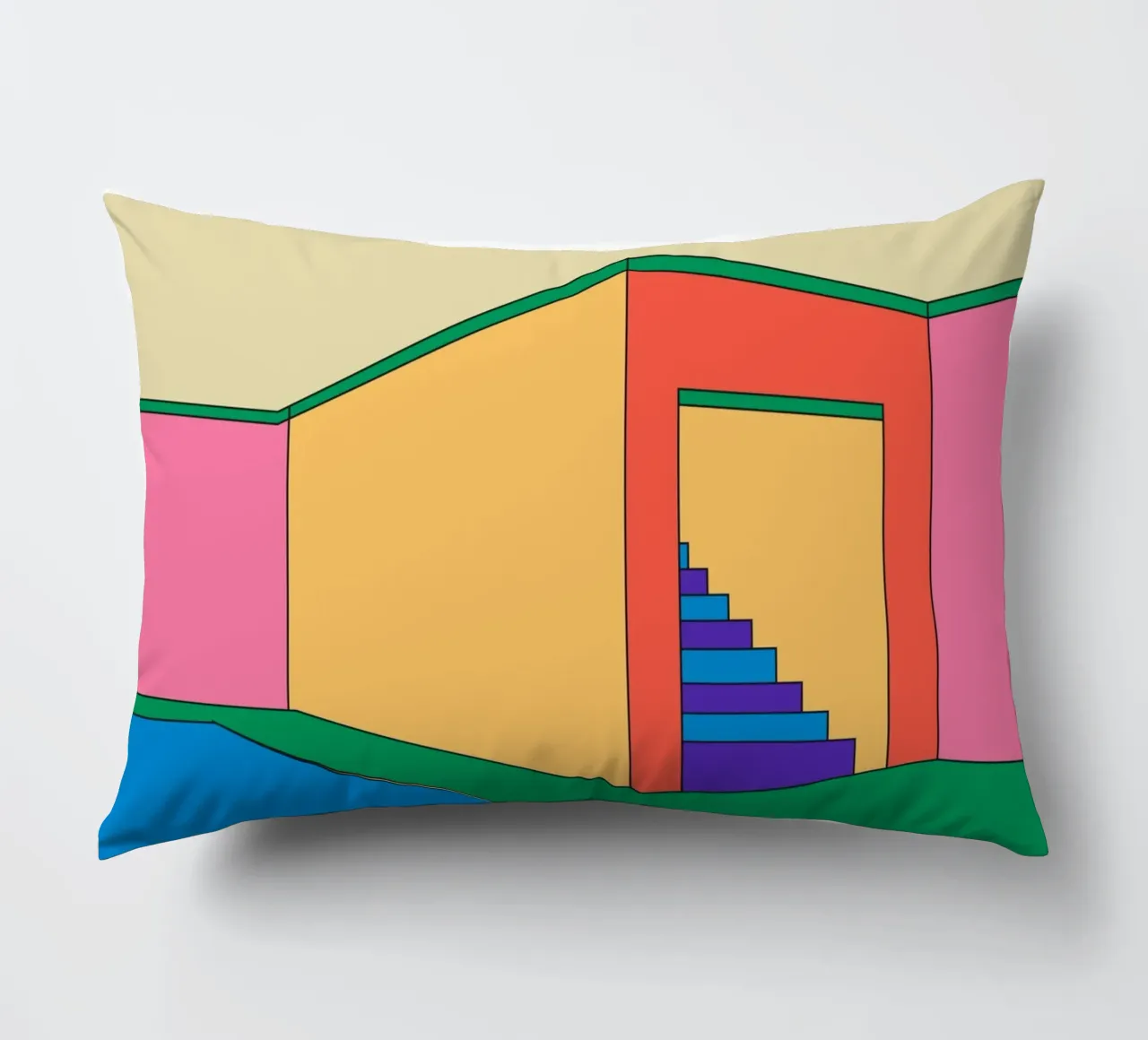 Building Retro cuscino da galihstudio